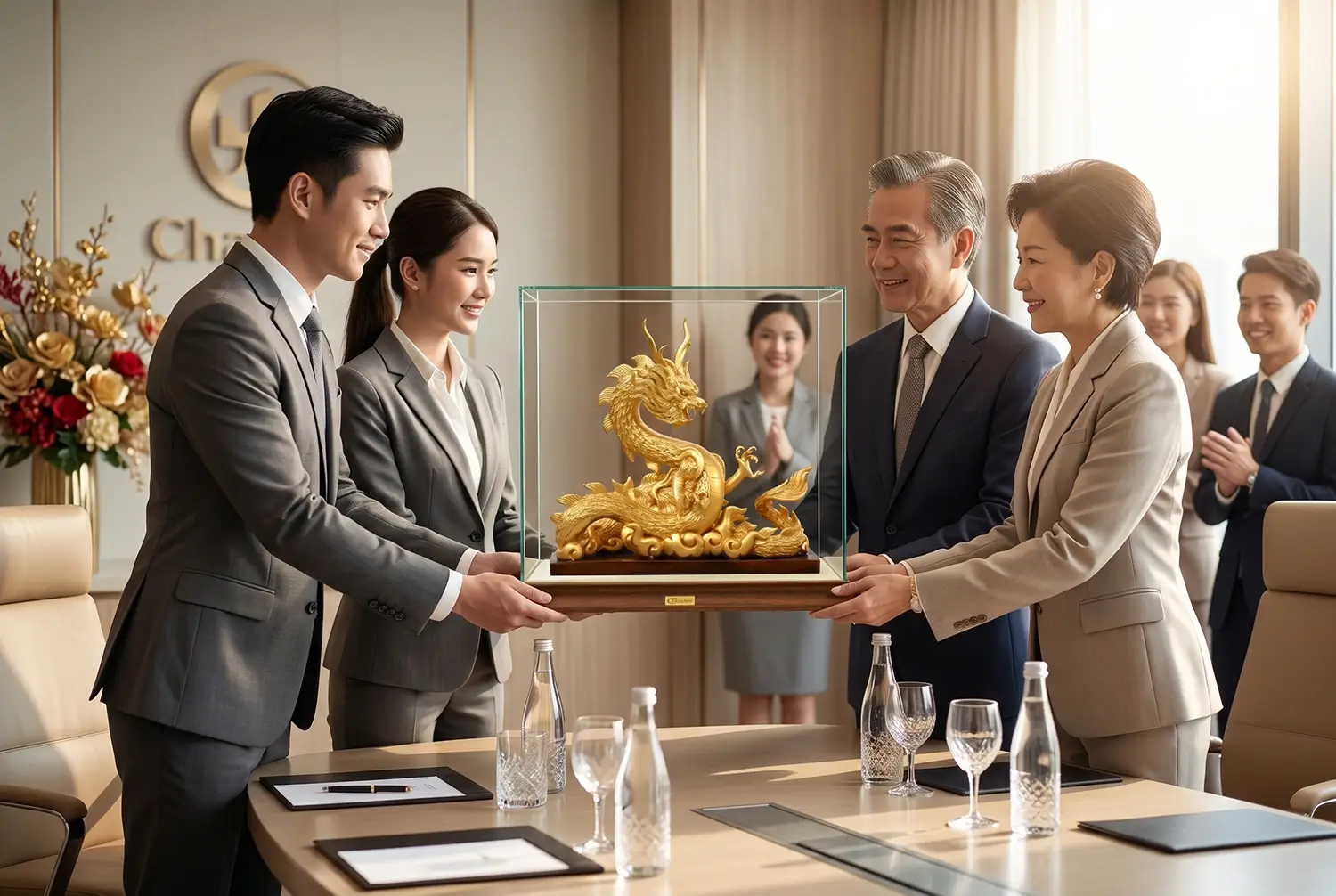 มอบของขวัญปีใหม่ให้เจ้านายและผู้บริหารในบรรยากาศธุรกิจ