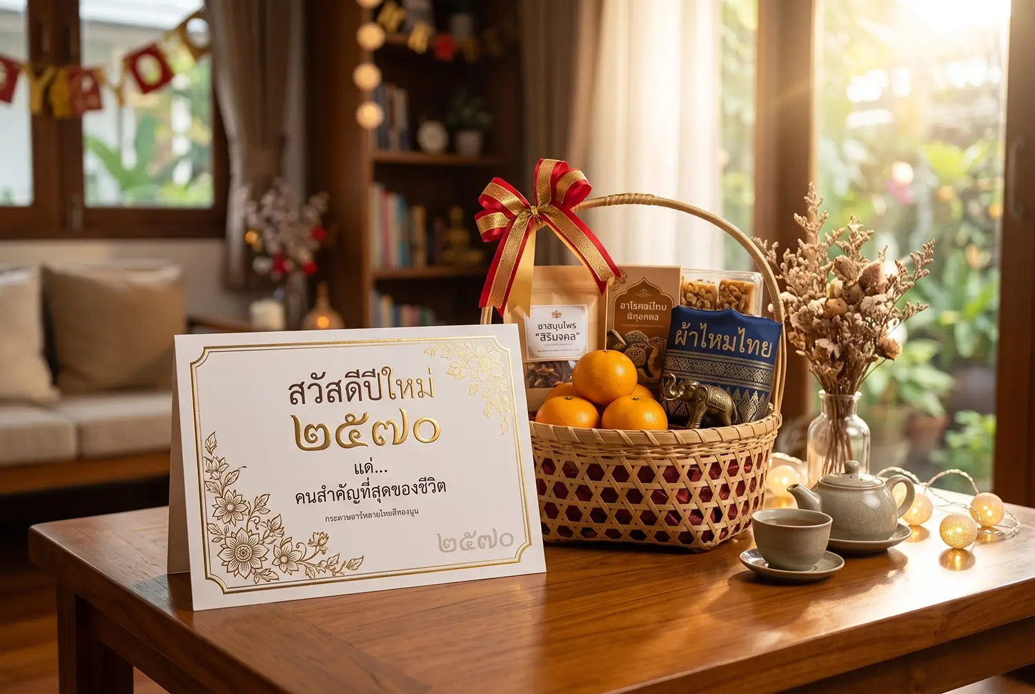 การ์ดอวยพรและของขวัญมงคลปีใหม่ 2570 สำหรับคนสำคัญ